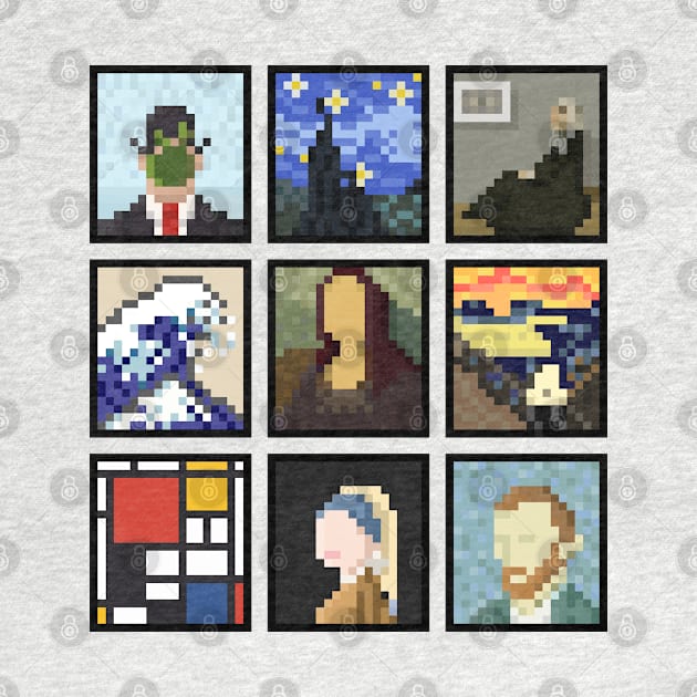 Famous Paintings pixel fan art by CalumArt